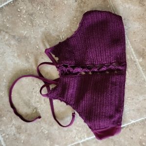 Crocheted bikini top